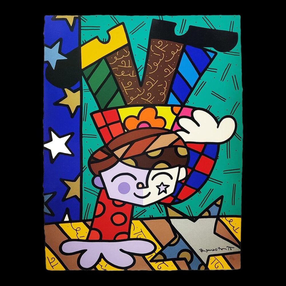Limited Edition Upside Down Too by Romero Britto from his Personal Collection